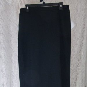 Investments Petite Black Maxi Boot Skirt NWT